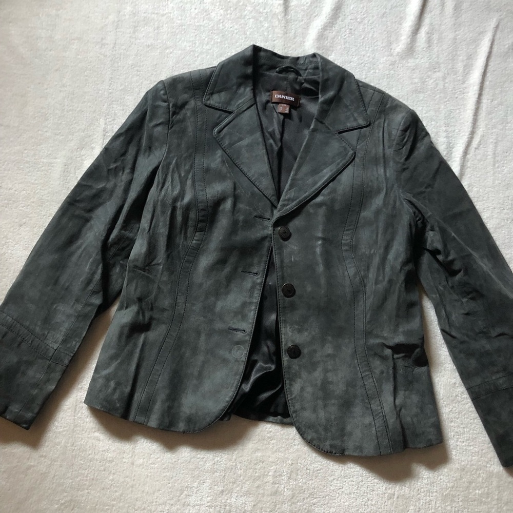 Vintage Danier leather Brushed leather blazer